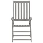 vidaXL Mobilier à dîner de jardin 5 Pièces Bois d'acacia massif Gris