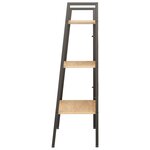 vidaXL Étagère sur pied 3 niveaux Marron clair et noir 56x35x108 cm