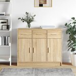 vidaXL Buffet chêne sonoma 91x28x75 cm bois d'ingénierie