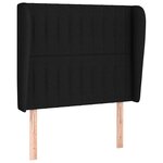 vidaXL Sommier à lattes de lit avec matelas Noir 100x200 cm Tissu
