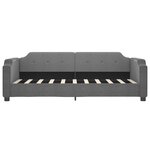 vidaXL Lit de jour avec lit gigogne gris foncé 90x190 cm tissu