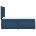vidaXL Sommier à lattes de lit avec matelas Bleu 100x200 cm Tissu