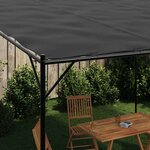 vidaXL Belvédère anthracite 4x4 m 180 g/m² tissu et acier