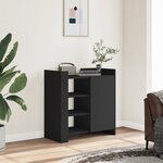 vidaXL Buffet noir 73 5x35x75 cm bois d'ingénierie