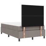 vidaXL Lit à ressorts avec matelas et LED Taupe 120x190 cm Tissu