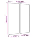 vidaXL Tableau blanc magnétique pliable 80x100x1 7 cm aluminium