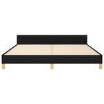 vidaXL Cadre de lit avec tête de lit Noir 160x200 cm Tissu
