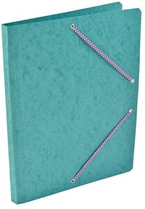 Chemise Carte Lustée simple format 24 x 32 cm avec élastiques Vert COUTAL