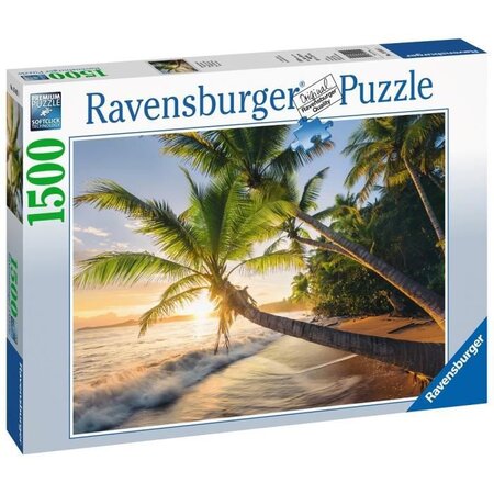 Puzzle 1500 pieces - plage secrete - ravensburger - puzzle adultes