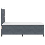 Lit Box Spring vidaXL avec Matelas Gris Foncé Velours Simple