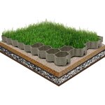 vidaXL Grilles d'herbe 16 Pièces vert 60x40x3 cm plastique