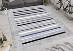 Tapis de salon à rayures 160 x 230 cm - Gris