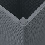 vidaXL Jardinières 2 Pièces gris 32 5x32 5x57 cm polypropylène