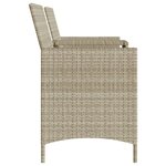 vidaXL Canapé de jardin 2 places avec table tabourets gris clair rotin