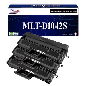 T3AZUR -3x Toners compatibles avec Samsung MLT-D1042S pour Samsung SCX-3000 SCX-3200 SCX-3200W SCX-3201 SCX-3205 SCX-3205W SCX-3206 SCX-3207 SCX-3208 SCX-3210