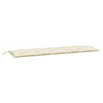 vidaXL Coussin de banc de jardin blanc crème 180x50x7 cm tissu oxford
