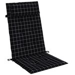 vidaXL Coussins de chaise à dossier haut lot de 6 carreaux noir
