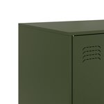 vidaXL Buffet vert olive 67x39x107 cm acier