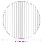 vidaXL Tapis rond noir 100 cm bambou