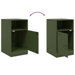 vidaXL Tables de chevet 2 Pièces vert olive 34 5x39x62 cm acier