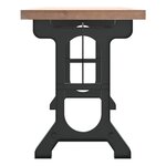 vidaXL Table à dîner 110x65x82 cm Bois de sapin massif et fer