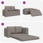 vidaXL Canapé-lit de sol 2-en-1 Taupe 148x71x83 cm Tissu