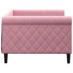 vidaXL Lit de repos rose 90x200 cm velours