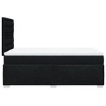 vidaXL Sommier à lattes de lit avec matelas Noir 120x200 cm Tissu