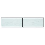 vidaXL Meuble TV Marbre blanc 180x40x40 5 cm Verre trempé