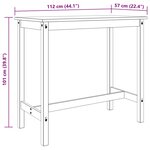 vidaXL Ensemble de bar 5 Pièces Blanc Bois de pin massif