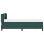 Lit à Ressorts Box avec Matelas Vert Foncé 90x190 cm Velours