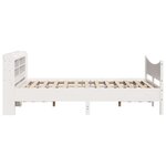 vidaXL Cadre de lit avec tête de lit blanc 150x200 cm bois pin massif