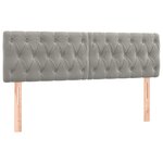 vidaXL Sommier à lattes de lit et matelas Gris clair 140x190cm Velours