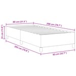vidaXL Cadre de lit Crème 80x200 cm Tissu côtelé