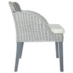 vidaXL Chaises à manger avec coussins lot de 2 gris rotin naturel