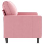 vidaXL Canapé à 2 places Rose 120 cm Velours