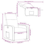 vidaXL Fauteuil inclinable Gris foncé Tissu