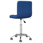 vidaXL Chaise pivotante de bureau Bleu Tissu