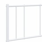 vidaXL Cadre de lit métal avec tête de lit blanc 160x200 cm