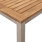 Ensemble de salle à manger de jardin 7 pièces en bois massif de teck vidaXL
