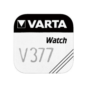 Blister de 1 Pile oxyde argent 'Watch' V377 (SR66) SR626SW 1,55 Volt VARTA