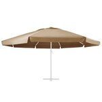 vidaXL Tissu de remplacement pour parasol d'extérieur Taupe 600 cm