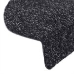 vidaXL Tapis d'escalier auto-adhésif Poinçon aiguilleté 15 Pièces Noir
