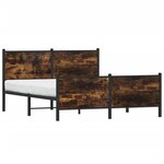 vidaXL Cadre de lit métal avec tête de lit et pied de lit 137x190 cm