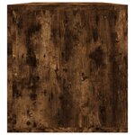 vidaXL Boîte de rangement à disques vinyle Chêne fumé 71x34x36 cm Bois