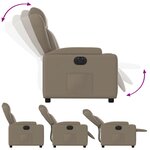 vidaXL Fauteuil inclinable électrique Cappuccino Similicuir
