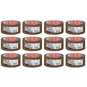 Adhésif d'emballage PP tesapack 66m x 50mm Marron x 12 TESA