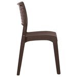 vidaXL Chaises de jardin lot de 2 Moka Polypropylène