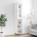 vidaXL Buffet haut Blanc 34 5x34x180 cm Bois d'ingénierie