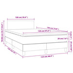 vidaXL Sommier à lattes de lit matelas et LED crème 120x190 cm tissu